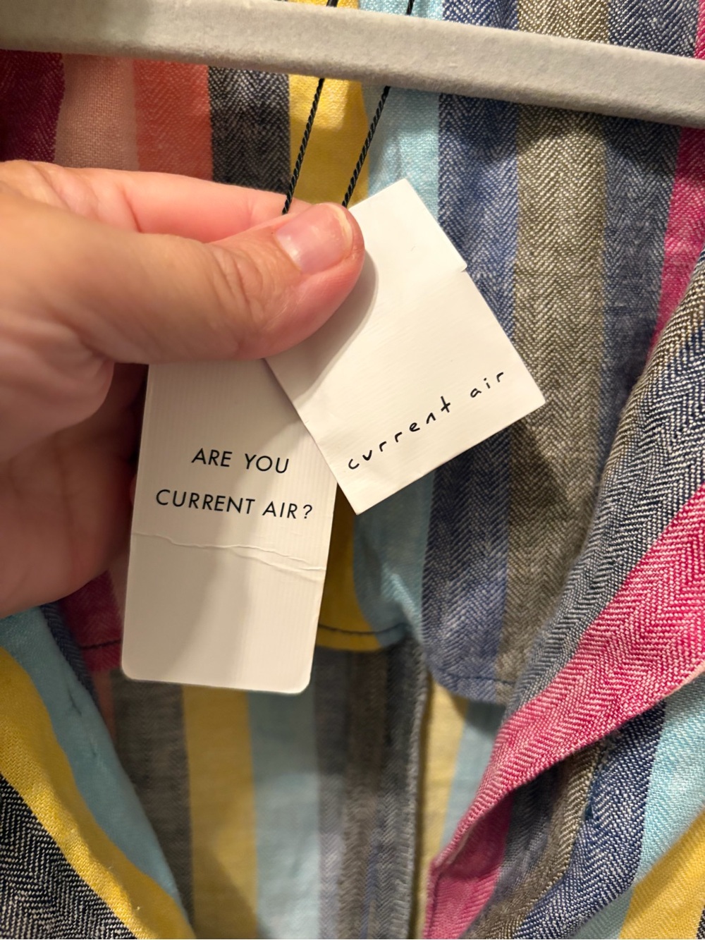 Current Air Los Angeles NWT Colorful Striped Linen Blend Blazer Jacket L - Picture 5 of 11